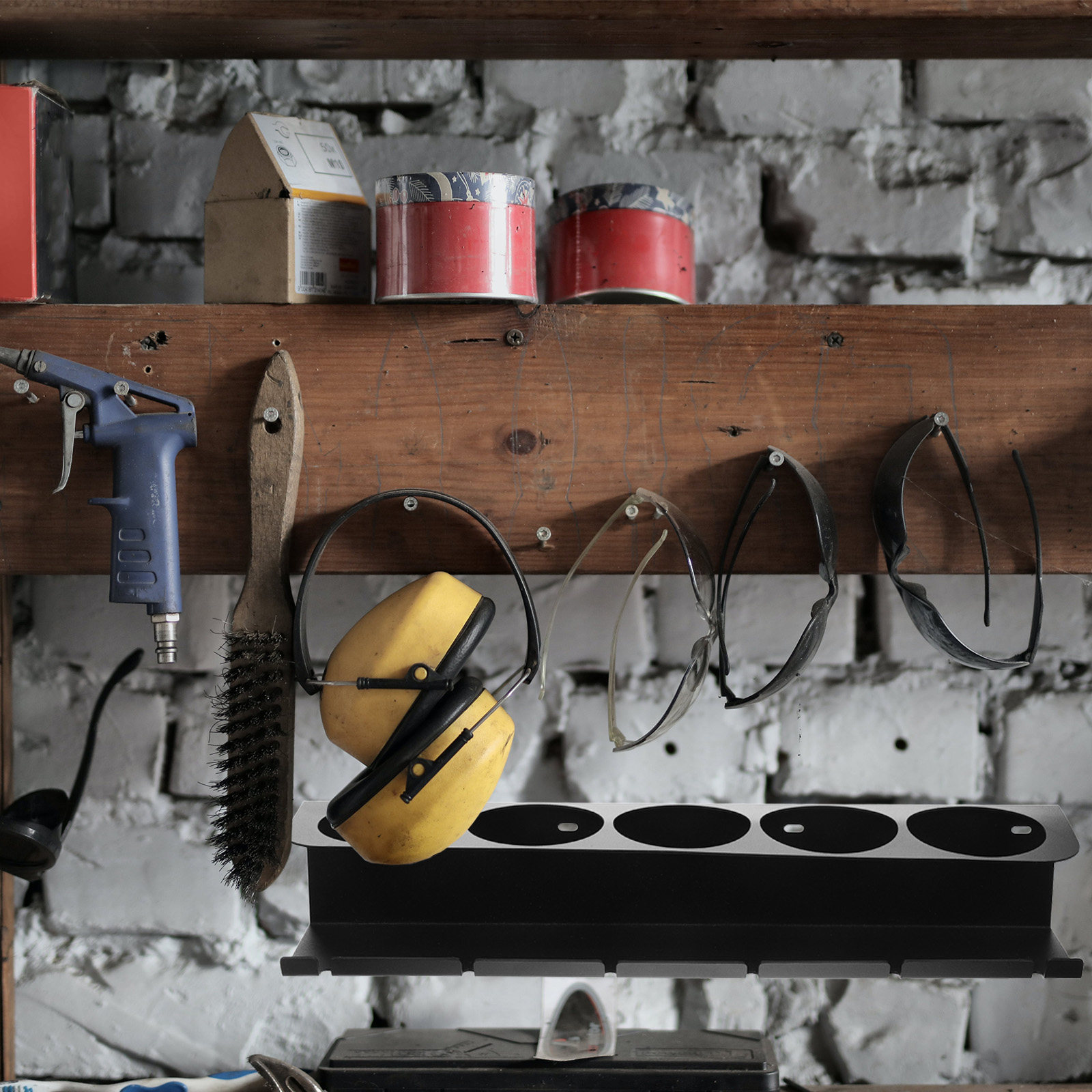 Workshop Tools Holder - 1 ensemble d'étagères murales robustes en