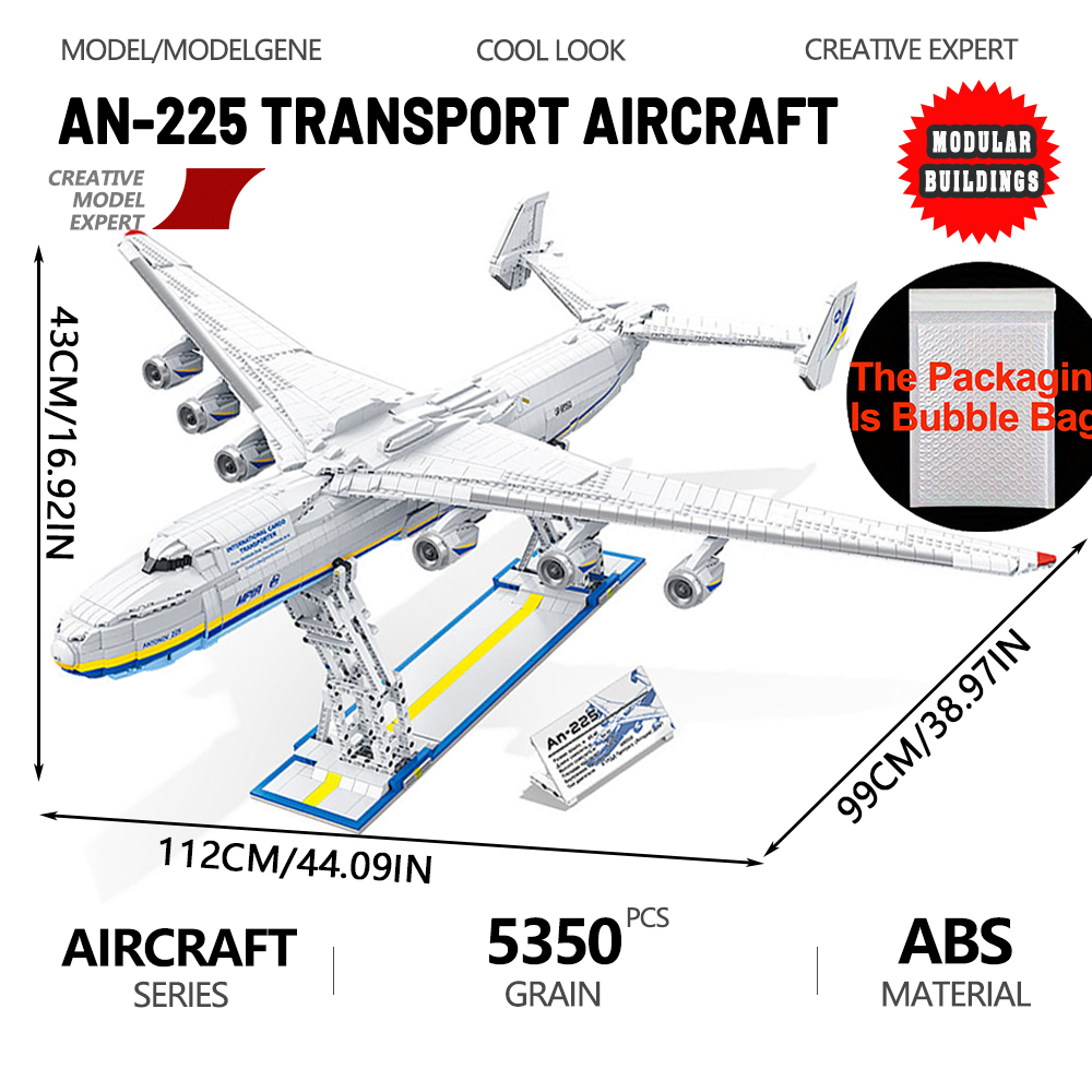 Hand Plane Block - AN-225 grand avion de Transport modèle