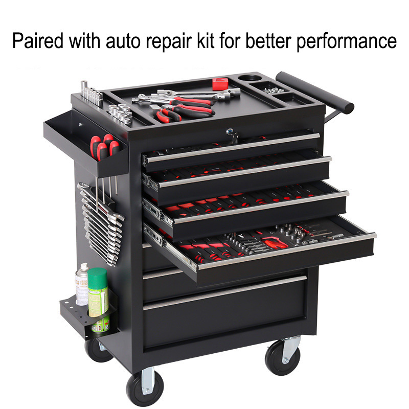 Car Workshop Tools Kit - Chariot d'atelier multifonctionnel à 5 tiroirs