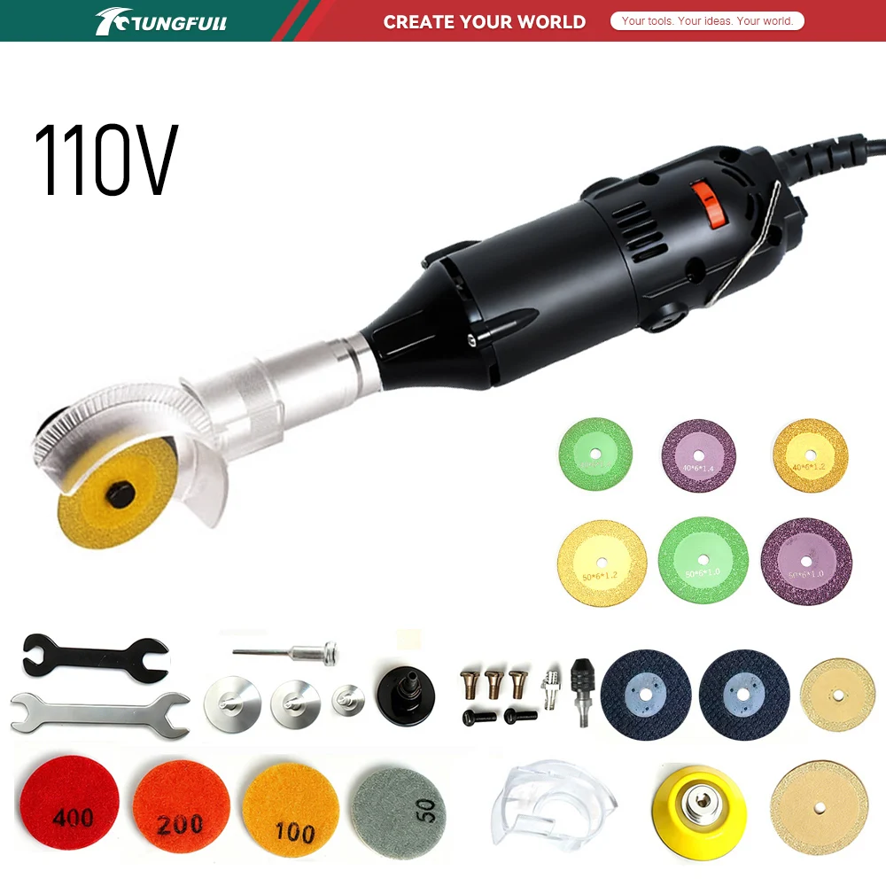 Hand Tools Mechanical Workshop - Mini-meuleuse d'angle électrique TUNGFULL 110V, outil