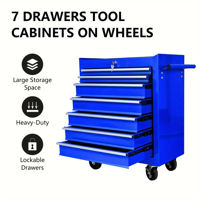 Car Workshop Tools Kit - Chariot à outils multifonctionnel bleu à